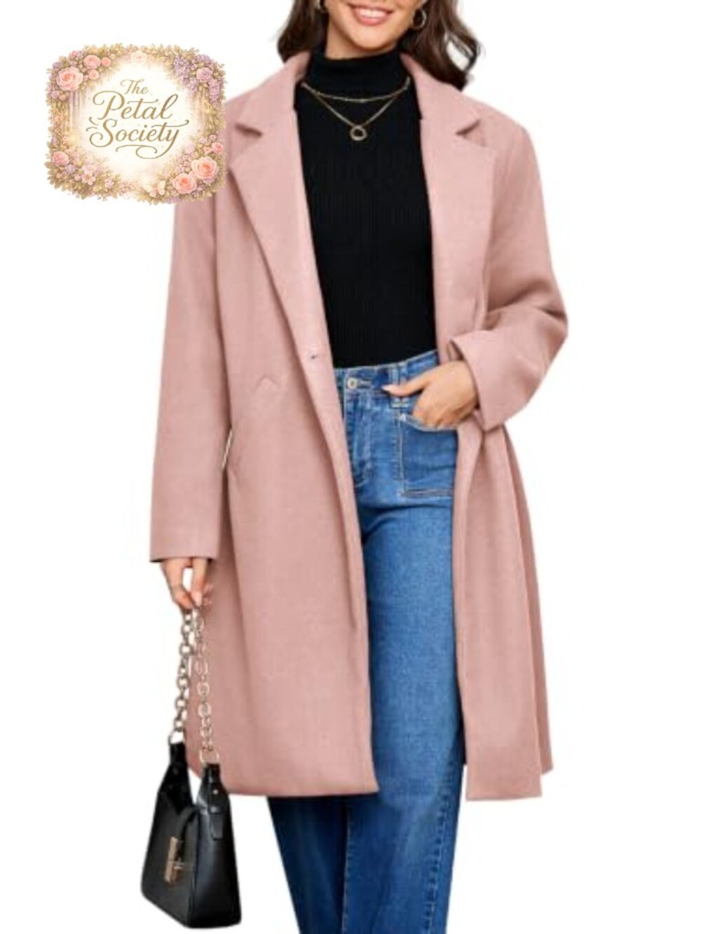 Notch Lapel Single Breasted Peacoat Winter Knee Length Coat